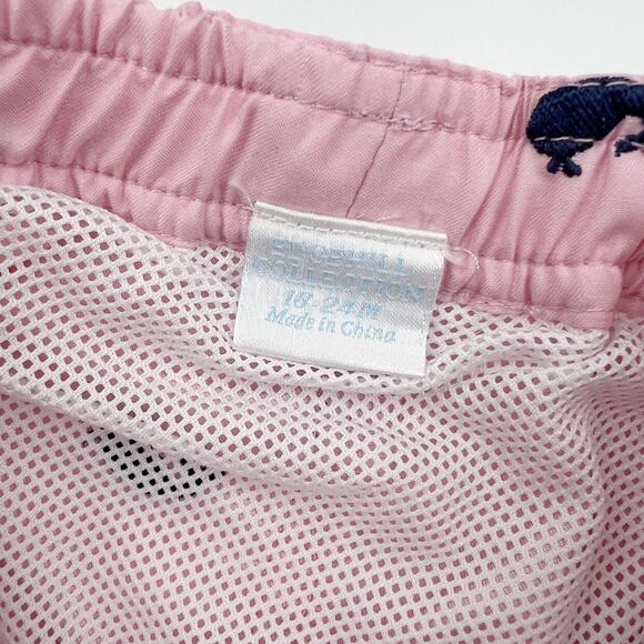 Edgehill Collection Pink Whale Swim Shorts - Picture 3 of 4